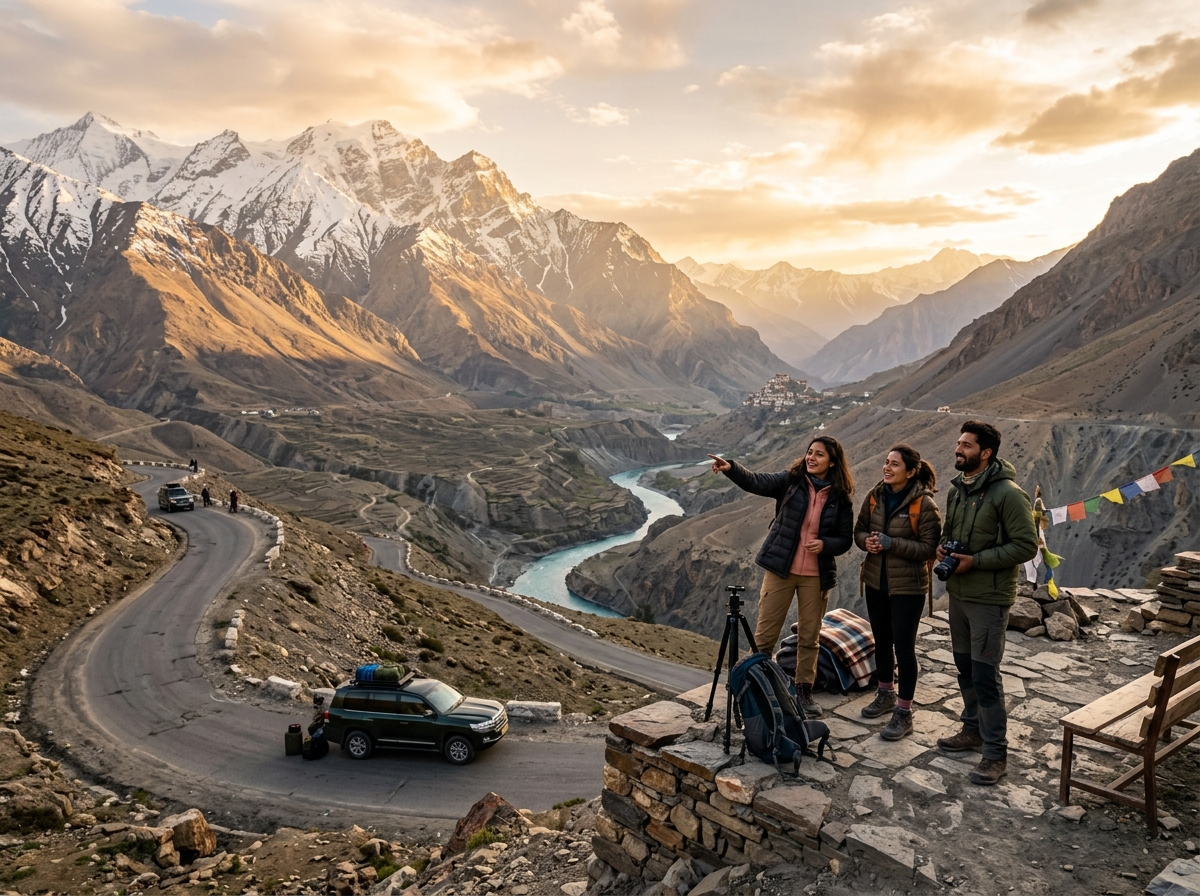 Scenic highway travel across India